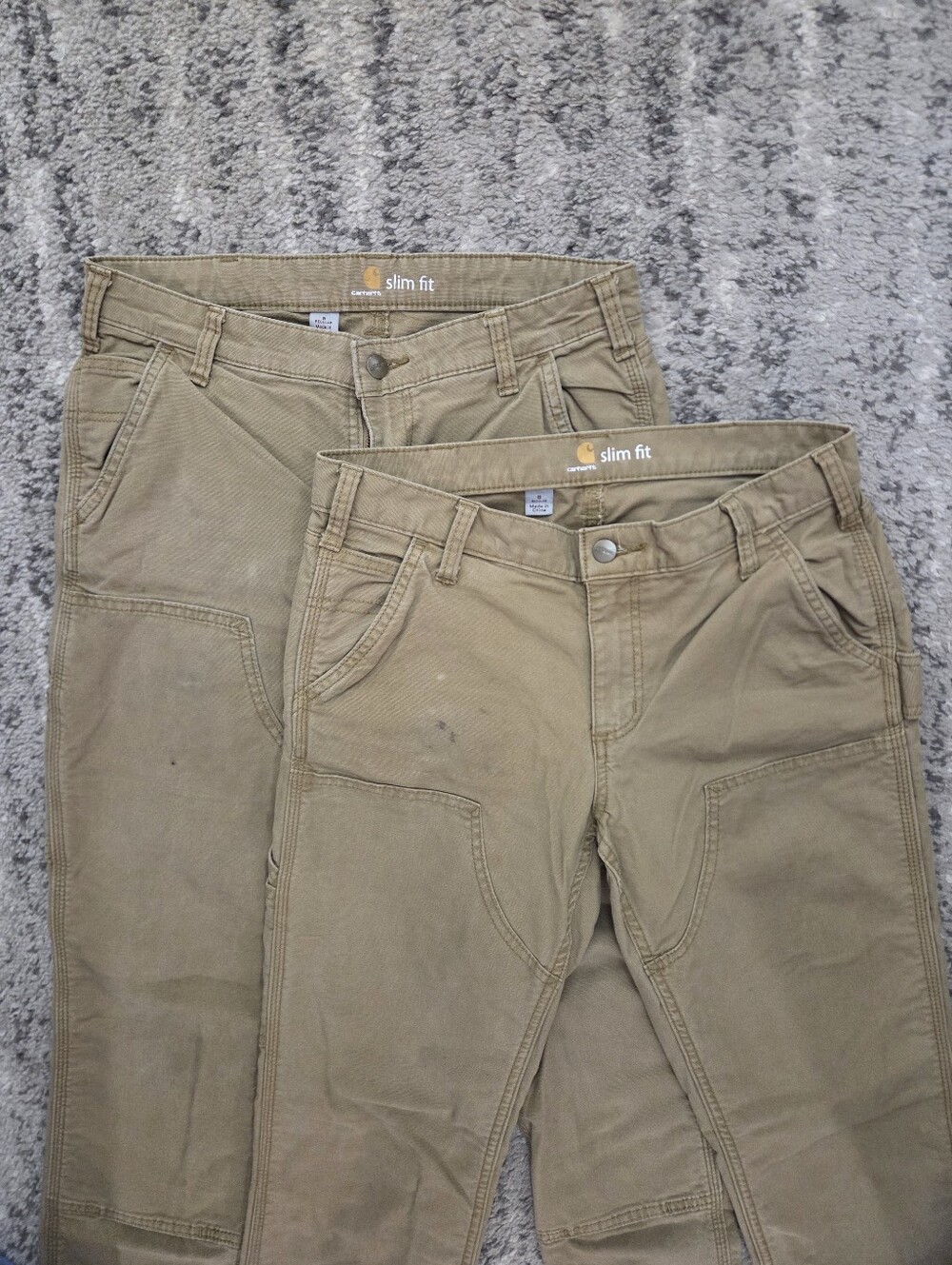 Carhartt Crawford Bundle Womens Double Front Slim Fit Work Pants Lot Tan Size 8